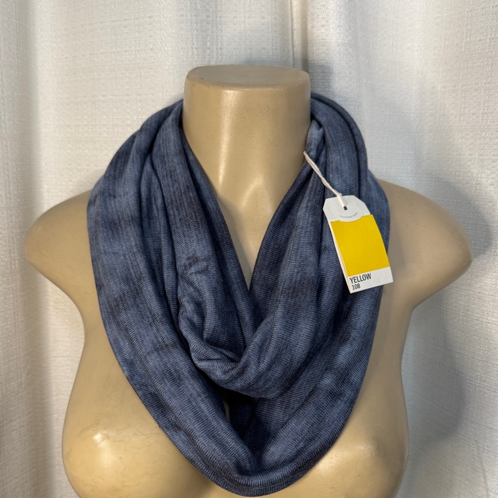Yellow 108 Elegant Blue Jersey Infinity Scarf